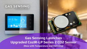 Gas Sensing Launches Upgraded CozIR-LP Series 2 CO2 Sensor with Temperature and Humidity Sensing